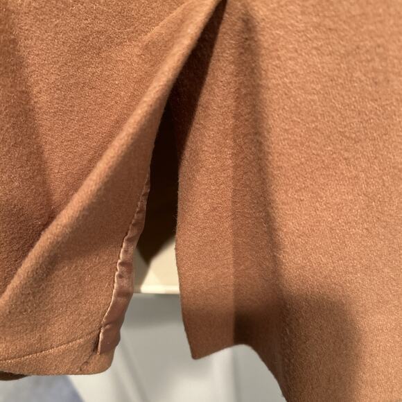 LANDS' END Beige Wool Blend Doubled Breasted Peacoat Women's Sz. 16W preppy EUC - Picture 8 of 11